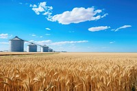 Field sky agriculture landscape. 