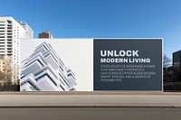 Advertising billboard sign mockup psd