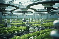 Agriculture technology greenhouse gardening. 