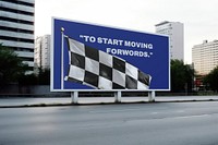 Advertising billboard sign mockup psd