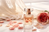 Perfume bottle petal cosmetics. 