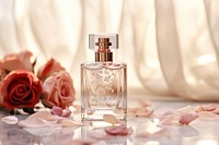 Perfume bottle cosmetics flower. AI generated Image by rawpixel.