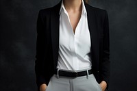 Blazer jacket black white. 