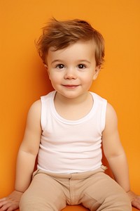 Portrait sitting child photo. 