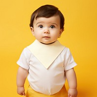 Baby portrait looking yellow. AI generated Image by rawpixel.