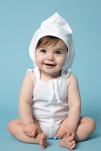 Baby portrait sitting child. 