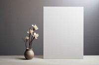 Flower vase gray wall. AI generated Image by rawpixel.