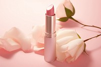 Lipstick cosmetics flower petal. 