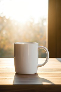 Mug sunlight lighting ceramic. 