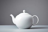 Porcelain teapot white gray. 