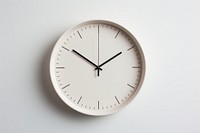 Clock white wall wall clock. AI generated Image by rawpixel.