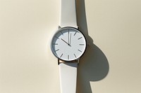 Wristwatch clock white appliance. 