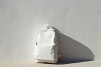 Backpack white bag accessories. 