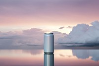 Cloud reflection cylinder outdoors. AI generated Image by rawpixel.