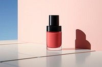 Cosmetics lipstick bottle nail. 