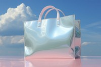 Handbag purse cloud transportation. 