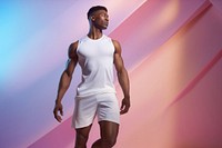 Shorts adult white determination. AI generated Image by rawpixel.