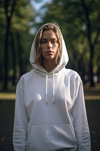 Hood sweatshirt hoodie white. AI generated Image by rawpixel.