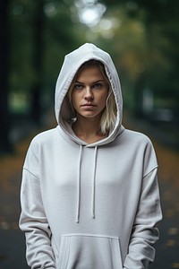Hood sweatshirt hoodie white. AI generated Image by rawpixel.