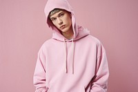 Sweatshirt apparel hood outerwear. 