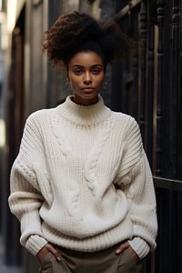 Sweater winter white contemplation. 