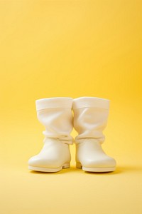 Footwear yellow white shoe. AI generated Image by rawpixel.