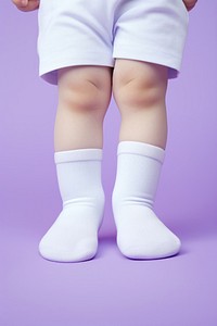 Sock child white baby. 