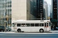 City bus transportation vehicle. 