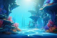 Underwater aquarium outdoors nature. AI generated Image by rawpixel.