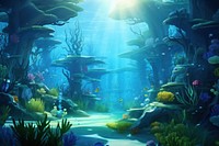 Underwater aquarium outdoors nature. 