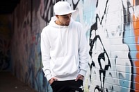 Sweatshirt graffiti hoodie white. 