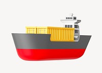 3D sea shipping, element illustration