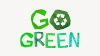 Go green word, environment paper craft 