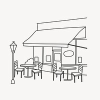 Coffee shop hand drawn illustration vector