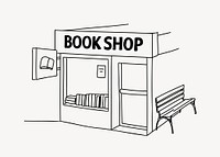 Book store hand drawn illustration vector