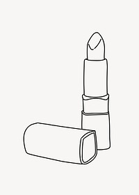 Lipstick makeup hand drawn illustration vector