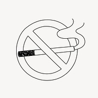 Non smoking area hand drawn illustration vector