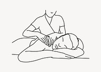 Spa & massage therapy hand drawn illustration vector