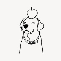 Cute dog pet hand drawn illustration vector