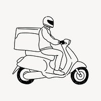 Delivery service hand drawn illustration vector