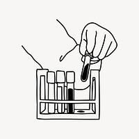 Science experiment hand drawn illustration vector