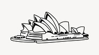 Opera House Sydney hand drawn illustration vector