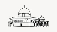 Jerusalem Israel hand drawn illustration vector