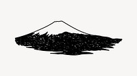 Mount Fuji Japan hand drawn illustration vector