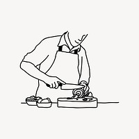 Home cooking hand drawn illustration vector