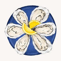 Fresh oyster, seafood illustration