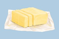 Pure butter, dairy product illustration