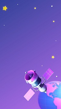 Purple satellite astronomy iPhone wallpaper