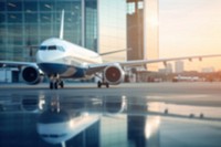 Blurred plane backdrop, natural light