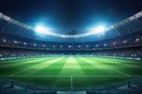 Blurred soccer stadium backdrop